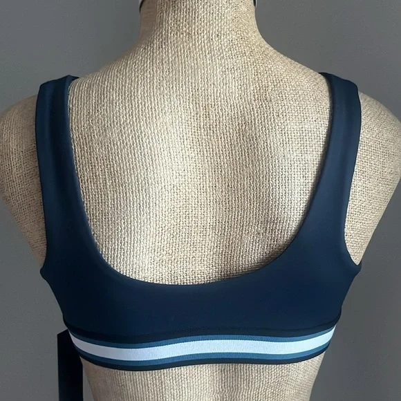 MICHI Principal Bra Deep Sea Navy Stripe Sports Bra SMALL NWT - Picture 4 of 5